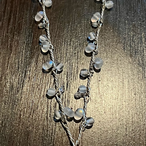 Unique vintage silver necklace with beads. 17” - Picture 3 of 10